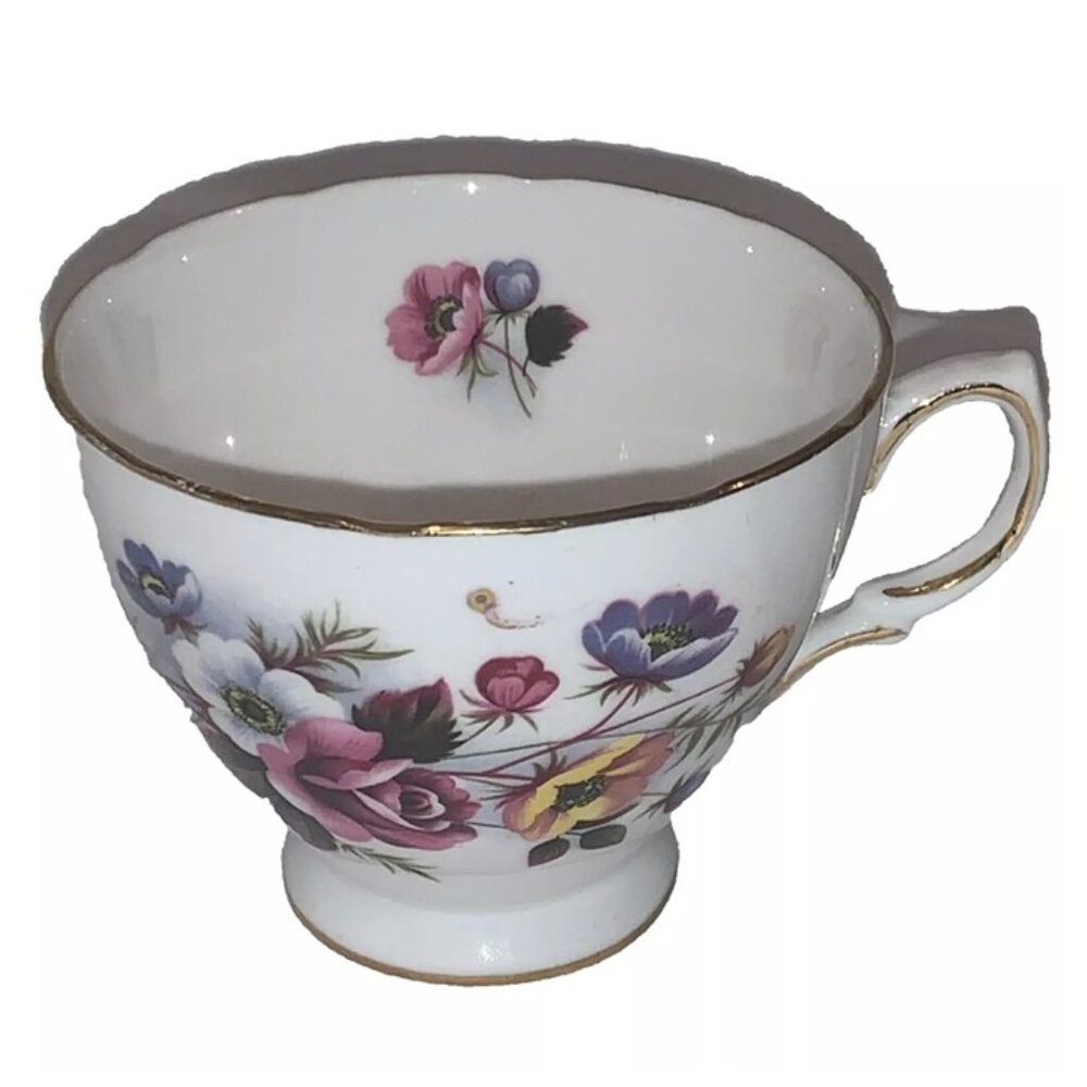 ROYAL VALE 8314 Roses & Daisies Teacup Only - Vintage Bone China - England